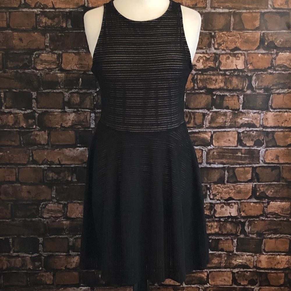 BCBG Max Azria Cassandra Dress Black Tan